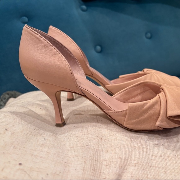 Kate Spade “Shayna” D’Orsay style pumps sz 9 ballet pink/blush pink leather EUC - Picture 8 of 8